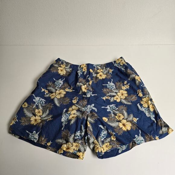 Allen Solly Blue Floral Print with Turtles Board Shorts size XL - Picture 1 of 10